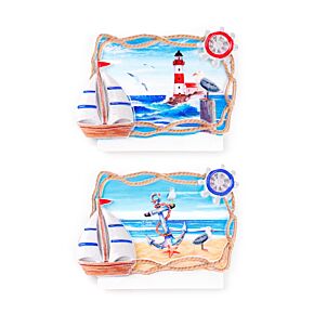 Souvenir Magnet - Rope Frame Shaped Anchor & Lighthouse Souvenir Magnet - Rope Frame Shaped Anchor & Lighthouse
