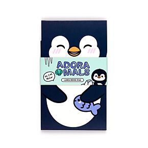 Flip Open Shaped Memo Pad - Adoramals Penguin