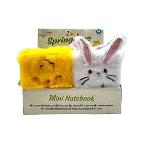 Plush A7 Notebook - Springtime Chick & Bunny Rabbit
