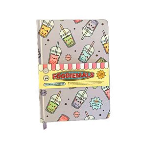 Recycled Paper A5 Lined Scented Notebook - Foodiemals Bubble Tea