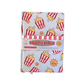 Recycled Paper A5 Lined Scented Notebook - Foodiemals Popcorn