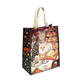 Durable Reusable Shopping Bag - Lisa Parker Brewed Prophecies Cat Durable Reusable Shopping Bag - Lisa Parker Brewed Prophecies Cat