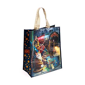 Durable Reusable Shopping Bag - Lisa Parker Witchwood Express Cat Durable Reusable Shopping Bag - Lisa Parker Witchwood Express Cat