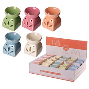 Decorative Squat Ceramic Simple Coloured Oil Burner Decorative Squat Ceramic Simple Coloured Oil Burner