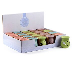 Ceramic Crackled Glaze Cut Out Pattern Oil Burner Ceramic Crackled Glaze Cut Out Pattern Oil Burner