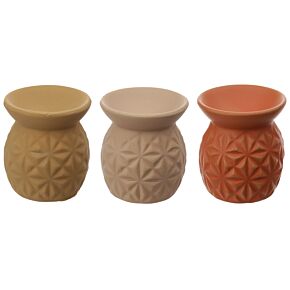 Embossed Triangle Pattern Ceramic Eden Oil Burner Embossed Triangle Pattern Ceramic Eden Oil Burner