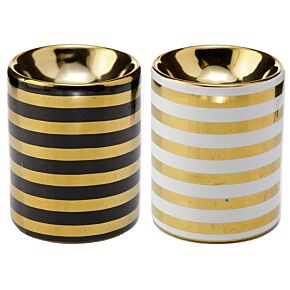 Ceramic Metallic Gold Stripe Eden Oil Burner
