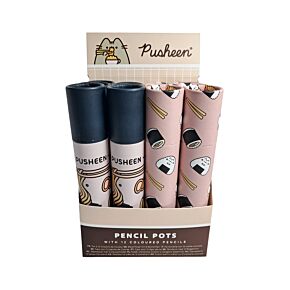 Large Colouring Pencil Tube - Pusheen the Cat Sushi Club Large Colouring Pencil Tube - Pusheen the Cat Sushi Club