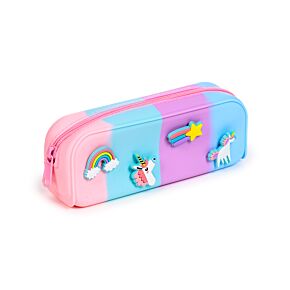 Silicone Pencil Case with Charms - Unicorn Magic