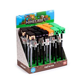 Fine Tip Pen with Silicone Topper - Minecraft (Pig/Bee/Zombie/Skeleton) Fine Tip Pen with Silicone Topper - Minecraft (Pig/Bee/Zombie/Skeleton)