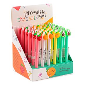 Erasable Pen with PVC Topper - Fruit Erasable Pen with PVC Topper - Fruit