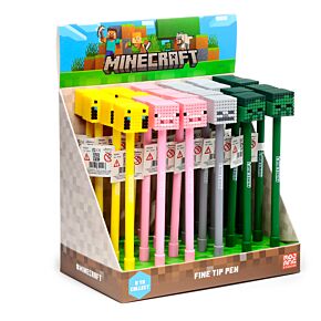 Fine Tip Pen with Silicone Topper - Minecraft (Pig/Bee/Zombie/Skeleton) Fine Tip Pen with Silicone Topper - Minecraft (Pig/Bee/Zombie/Skeleton)