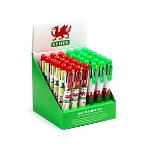 Multi Colour Pen (6 Colours) - Welsh Dragon