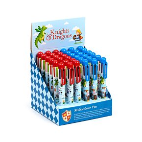 Multi Colour Pen (6 Colours) - Knights & Dragons