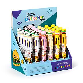 Multi Colour Pen (8 Colours) - Cute Hamburger