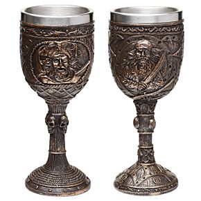 Decorative Goblet - Brushed Gold Wood Effect Pirate Decorative Goblet - Brushed Gold Wood Effect Pirate