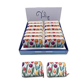 Small Zip Around Wallet - Tulips