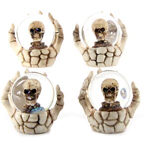 Fantasy Skeleton Hand and Skull Snow Globe