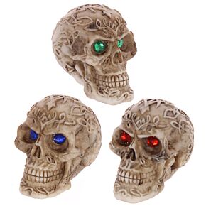 Mini Gothic Skull Decoration with Gem Eyes Mini Gothic Skull Decoration with Gem Eyes