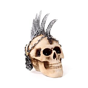 Decorative Ornament - Punk Skull with Chains & Blades Mohican