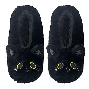 Plush Slippers Anti-Slip Slip On (EU39-41/UK6-8) - Lucky the Black Cat Plush Slippers Anti-Slip Slip On (EU39-41/UK6-8) - Lucky the Black Cat