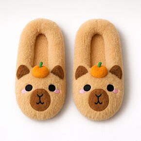Plush Slippers Anti-Slip Slip On (EU36-38/UK3-5) - Capybara Plush Slippers Anti-Slip Slip On (EU36-38/UK3-5) - Capybara