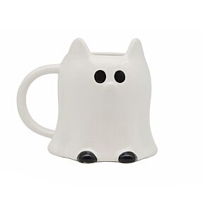 Novelty Shaped Ceramic Mug - Spooky Cat Ghost Novelty Shaped Ceramic Mug - Spooky Cat Ghost