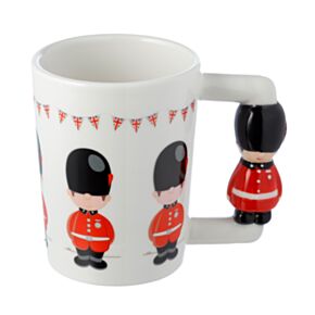 Shaped Handle Ceramic Mug - London Icons London Guardsman