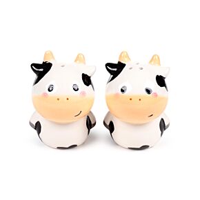Ceramic Salt & Pepper Set - Black & White Cow Ceramic Salt & Pepper Set - Black & White Cow