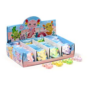 Eraser 2 Piece Set - Axolotl (Salamander) Eraser 2 Piece Set - Axolotl (Salamander)