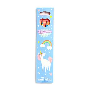 Rainbow Pencil Set of 2 - Unicorn Magic Rainbow Pencil Set of 2 - Unicorn Magic