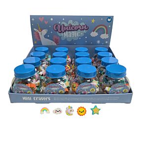 Mini Erasers Pot - Unicorn Magic