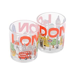 Glass Tumbler Set of 2 250ml - London Souvenir