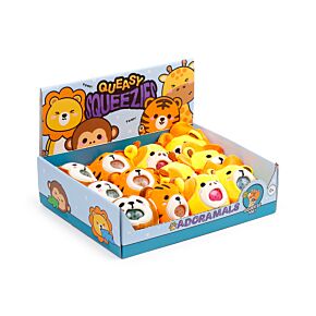Queasy Squeezies Fidget Toy - Adoramals Zoo Lion, Giraffe, Monkey, Tiger Queasy Squeezies Fidget Toy - Adoramals Zoo Lion, Giraffe, Monkey, Tiger