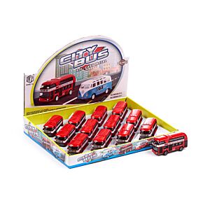 Pull Back Action Toy - Red City Bus Pull Back Action Toy - Red City Bus