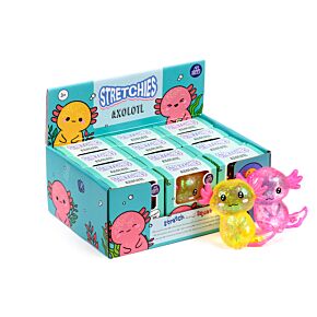 Stretchy Squeezy Fidget Toy - Glitter Axolotl