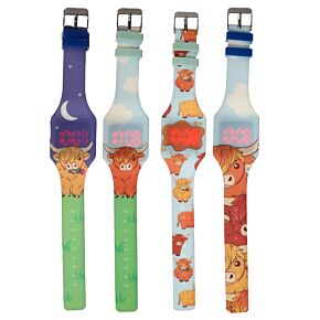 Silicone Digital Watch - Highland Coo Cow Silicone Digital Watch - Highland Coo Cow