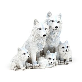 Wolf Ornament - Family with Puppies