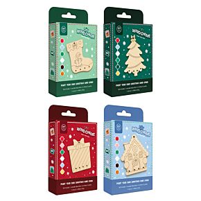 Paint Your Own 2D Wooden Wind Chime - Christmas Jingle Bunch