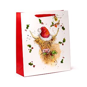 Christmas Gift Bag (Extra Large) - Jan Pashley Highland Coo 