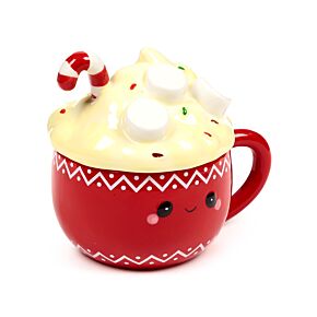 Ceramic Lidded Mug - Hot Chocolate Foodiemals Ceramic Lidded Mug - Hot Chocolate Foodiemals