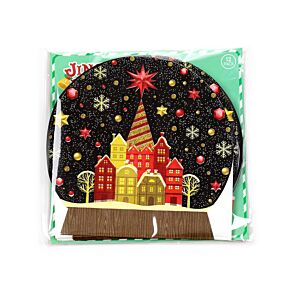 Pack of 12 Napkins - Christmas Snow Globe