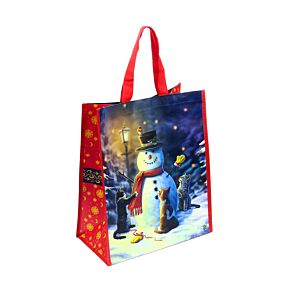 Durable Reusable Shopping Bag - Lisa Parker Christmas Cats & Snowman Durable Reusable Shopping Bag - Lisa Parker Christmas Cats & Snowman