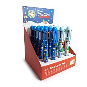 Multi Colour Pen (6 Colours) - Festive Friends Christmas
