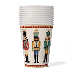 Set of 10 Paper Party Cups (9oz) - Christmas Nutcracker Set of 10 Paper Party Cups (9oz) - Christmas Nutcracker