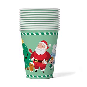 Set of 10 Paper Party Cups (9oz) - Jingle Bunch Christmas Set of 10 Paper Party Cups (9oz) - Jingle Bunch Christmas