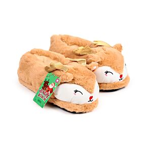 Plush Slippers - Jingle Bunch Christmas Reindeer