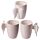 Shaped Handle Ceramic Mug - White Angel Wings