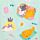 Microfibre Beach Towel - Beans & Co Cats