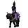 Decorative Purple, Gold & Black Thai Buddha - Riding Elephant